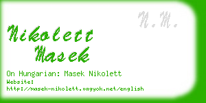 nikolett masek business card